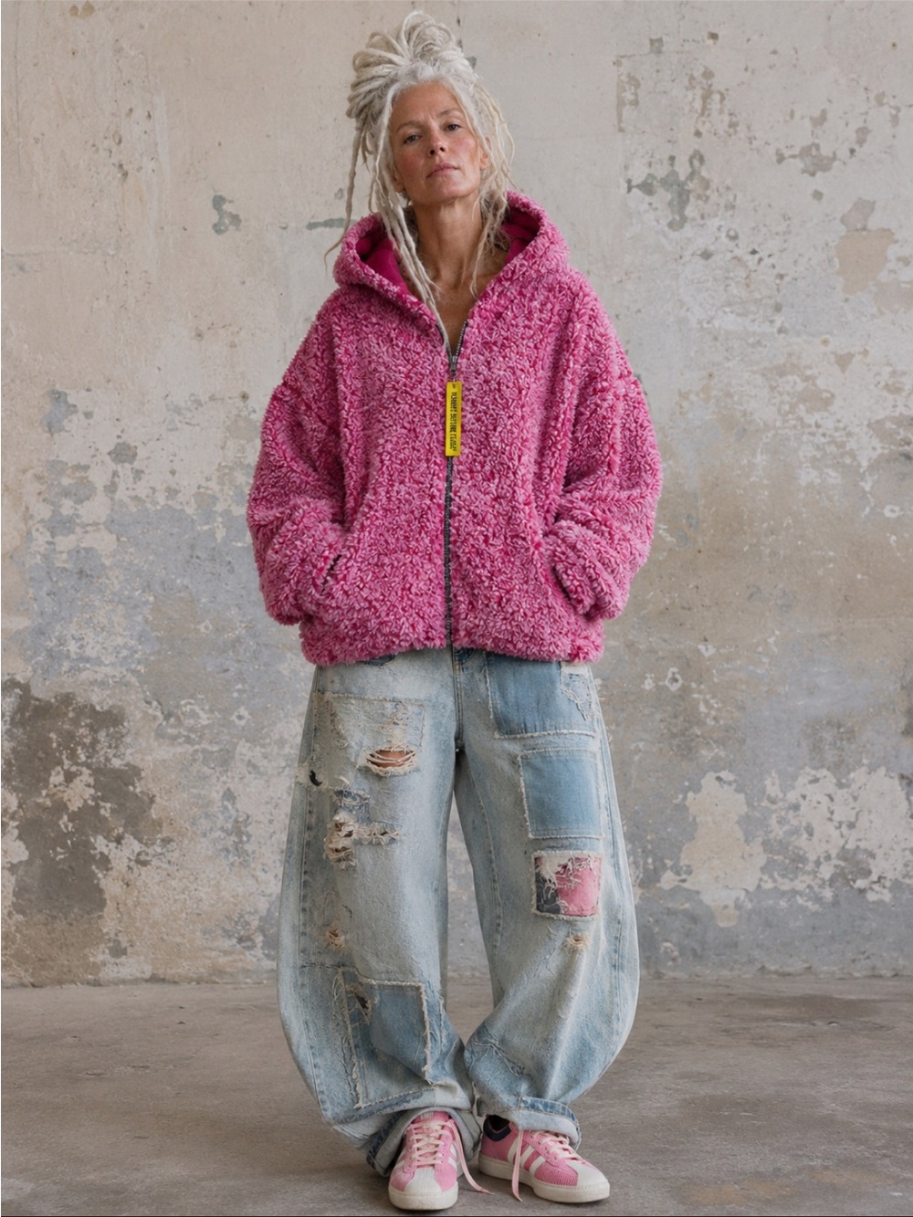 Armadio vibrant hoddie teddy jacket